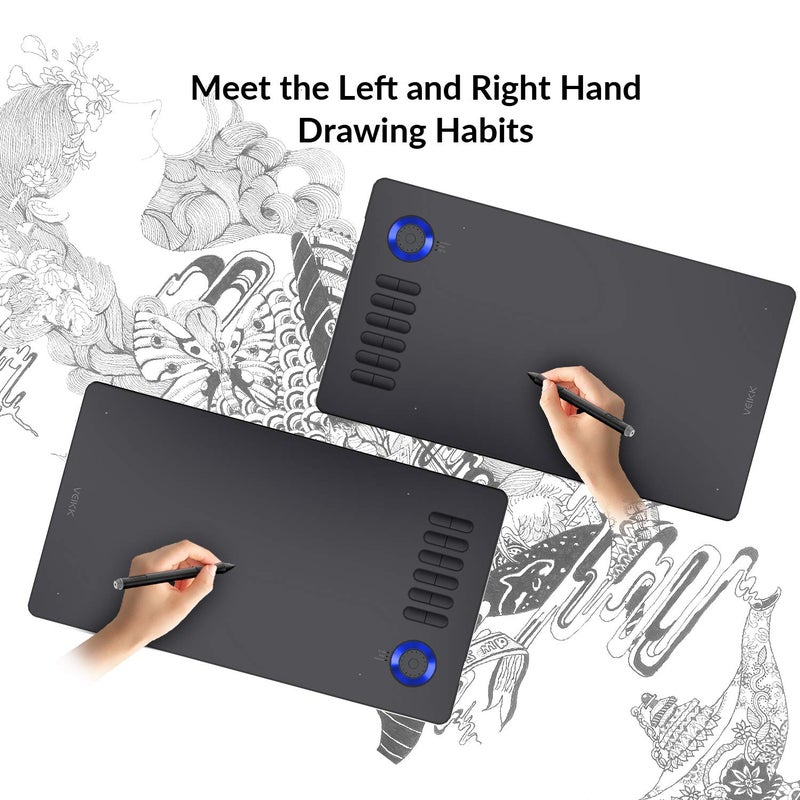 Veikk Digital Drawing Tablet VEIKK A15Pro Graphics Pen Tablet 10 x 6 Inch Graphics Tablet with 12 Shortcut Keys and 1 Quick Dial,Supports Tilt Function,for MAC/Win/Linux/Android OS (Blue) - Image 5